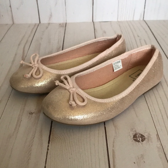 Girls Gap sparkle pink flats. Size 12 - Picture 1 of 5